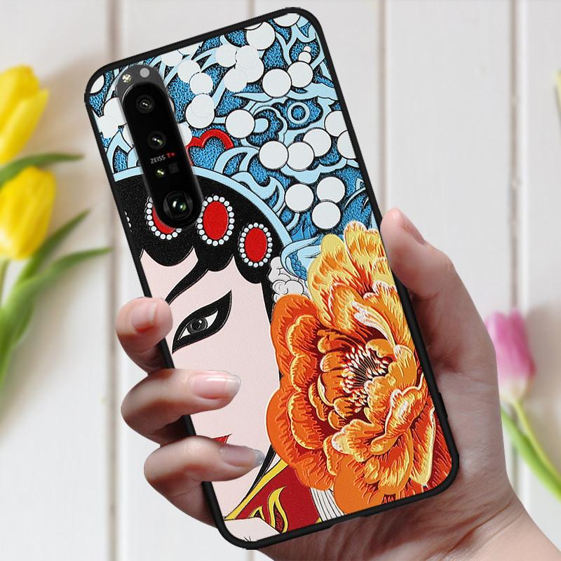 3D Emboss Flower Case For Sony Xperia 10 III Cover Cute Relief Case For Sony Xperia 1 III 5 III 10III Phone Case Coque Fashion