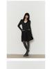 Vintage High-Waisted Wool Midi Skirt with Pockets - Gray Fluffy Design for Autumn/Winter