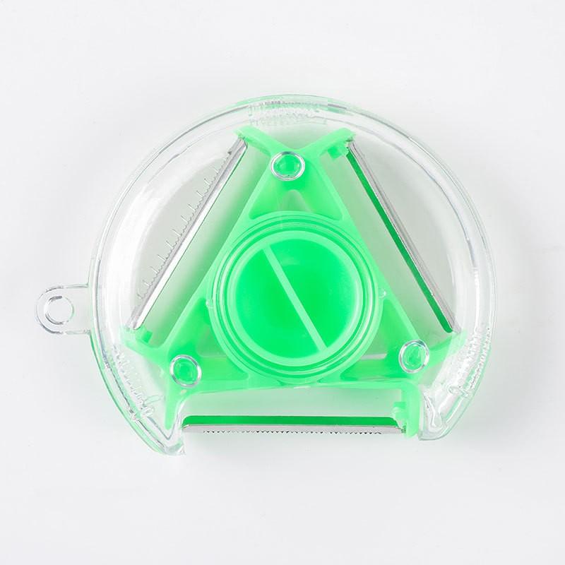 

Вращающийся кухонный гаджет 3 в 1, овощечистка для картофеля и огурцов зелёный