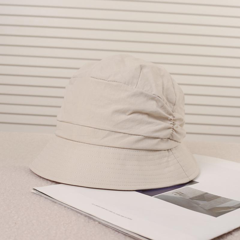 Japanese Fold Splicing Stitching Eaves Casual Fashion Versatile Street Basin Hat Travel Bucket Hat Painter Hat New