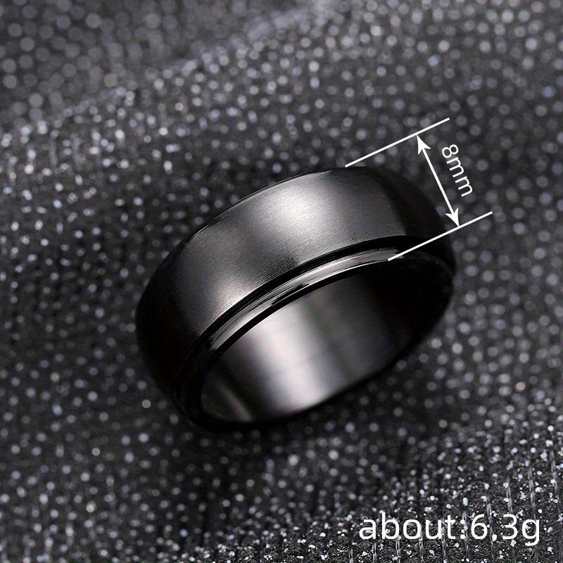 1pc Titanium Steel Smooth Arc Rotating Ring, Suitable for Both Men and Women