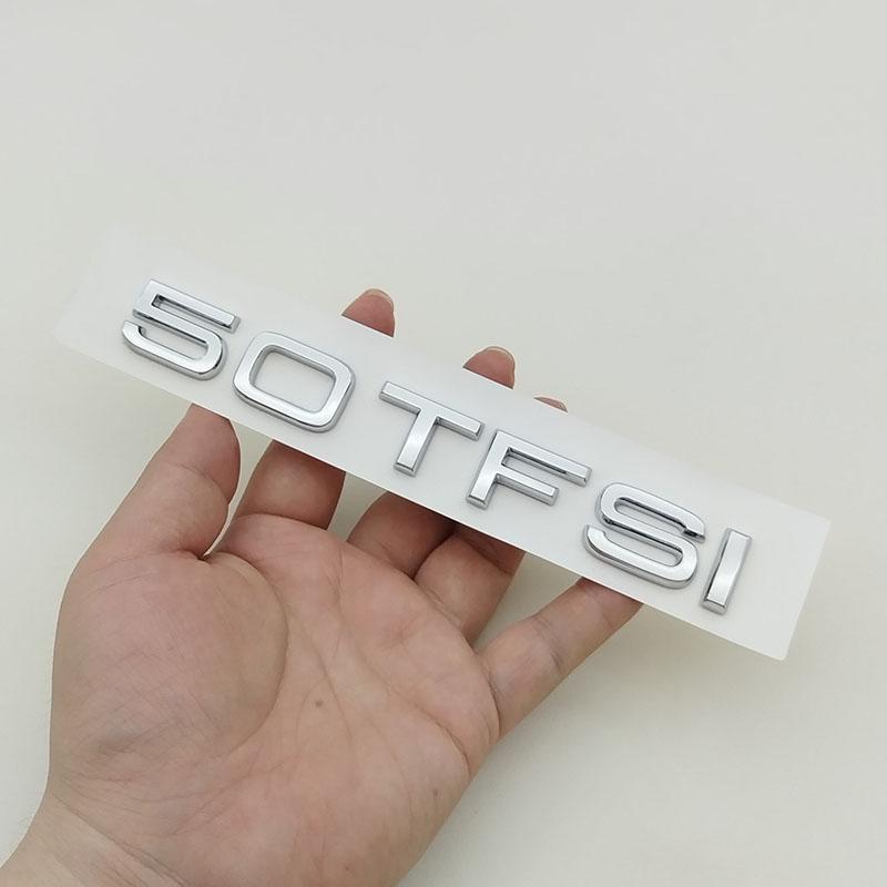 3D ABS 30 35 40 45 50 55 TFSI Logo Car Letters Trunk Emblem Badge Sticker For Hot A1 A3 A4 A5 A6 A7 Q3 Q5 Q7 TT Accessories