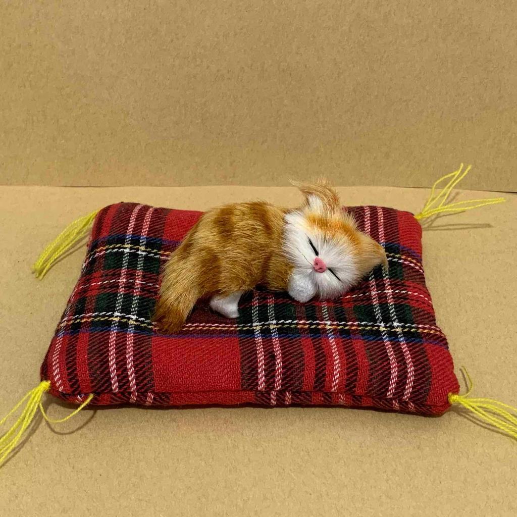 1PC Lovely Simulation Animal Doll Plush Sleeping Cat Toy
