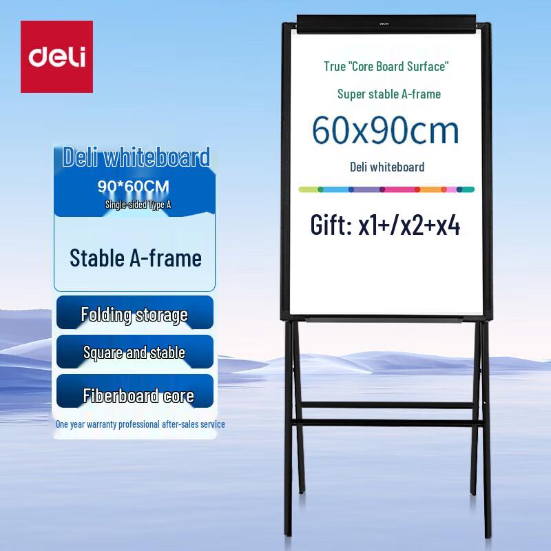 Deli 60x90cm A-Frame Magnetic Whiteboard