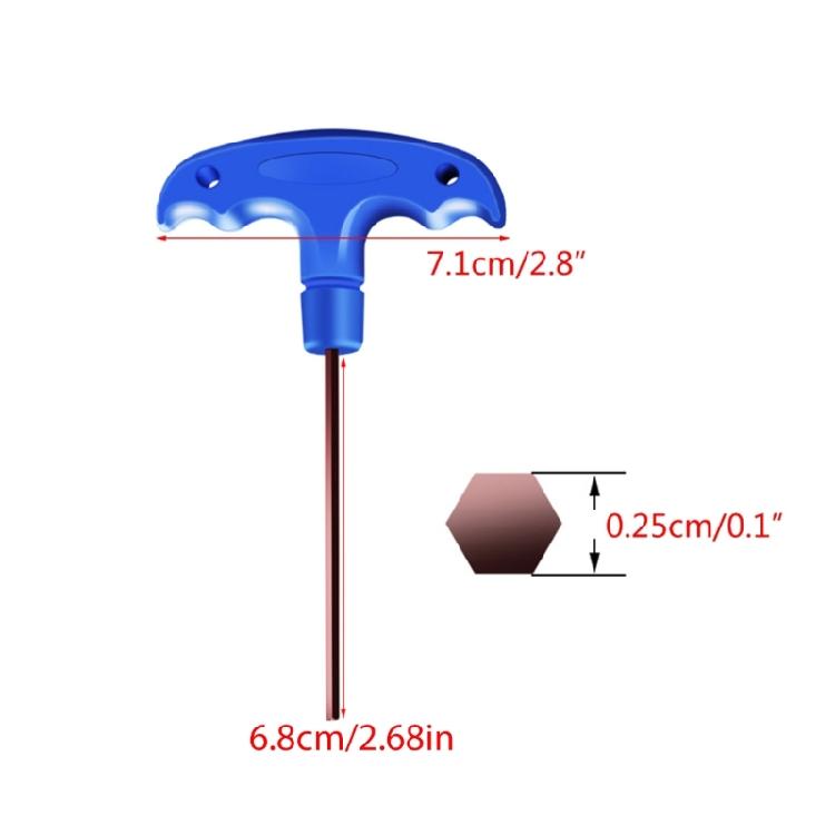 Kleiner T-Griff Inbusschlüssel Langer Griff Sechskantschlüssel H 2,5/H 4/H 5/H 6