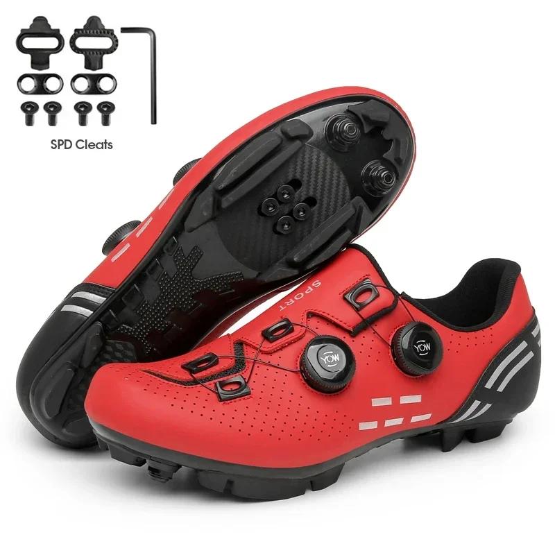 Mountain Bike Shoes Mtb with Cleats Men Carbon Sports Speed Bike Shoes Women Mountain Racing Flat SPD Road Cycling Footwear