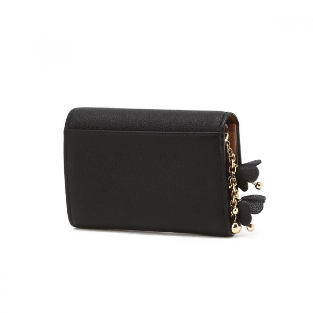 Daks Azalea Black Leather Dd Decoration Wallet