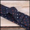 [White Fang] Polyester Polka Dot Necktie, BusinessCasual Fashion, One Size Fits All, Men's, NC126 (Navy)