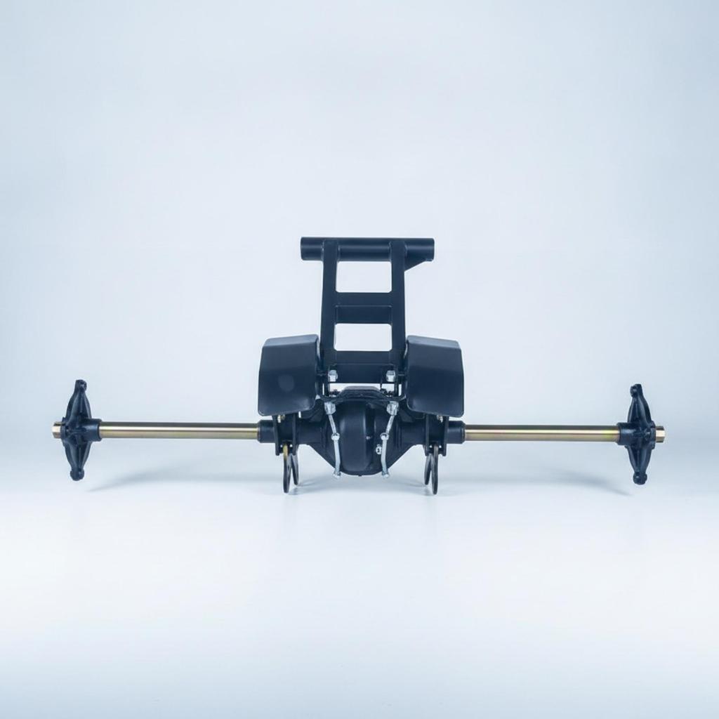 Rear Axle with Brackets Black Assembly Metal for DIY Builders,