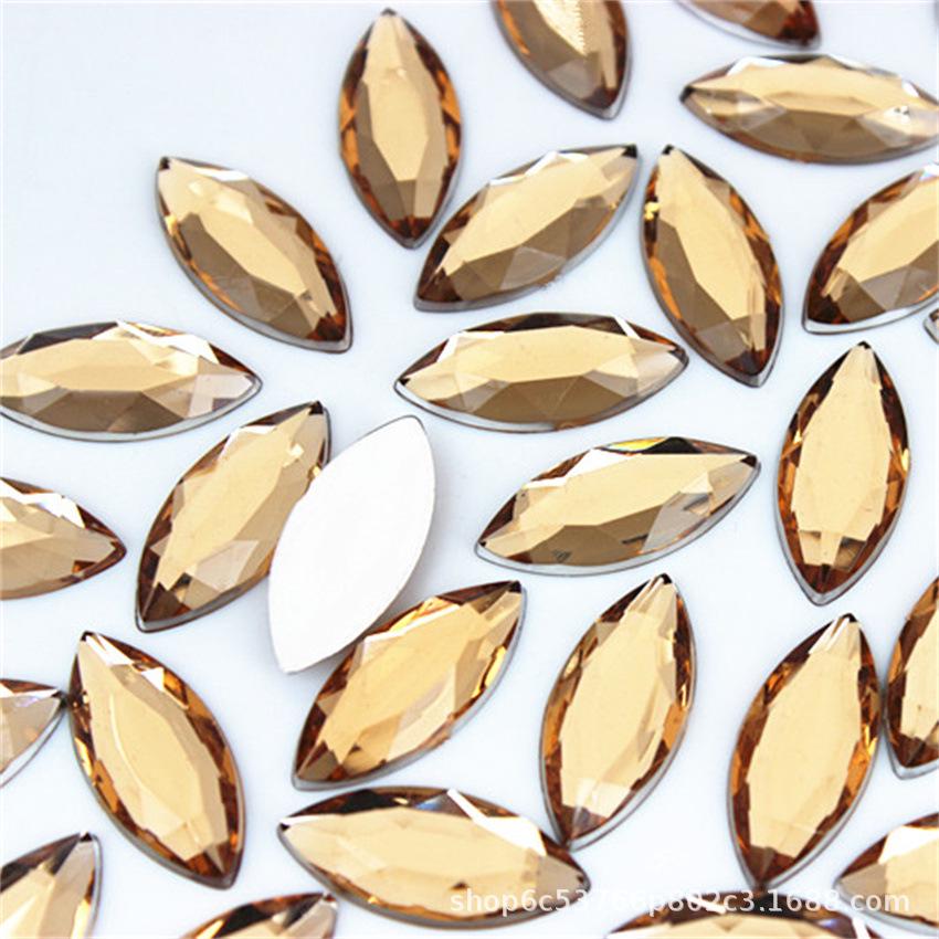 9x20mm Horse Eye Acrylic Flat Back Rhinestones for Jewelry and Craft Decoration