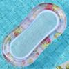 Flotteur Gonflable à Paillettes Hamac d'eau Chaise Flottante Fraise Florale pour Adultes Siège de Bouée Flottante Tapis de Plage