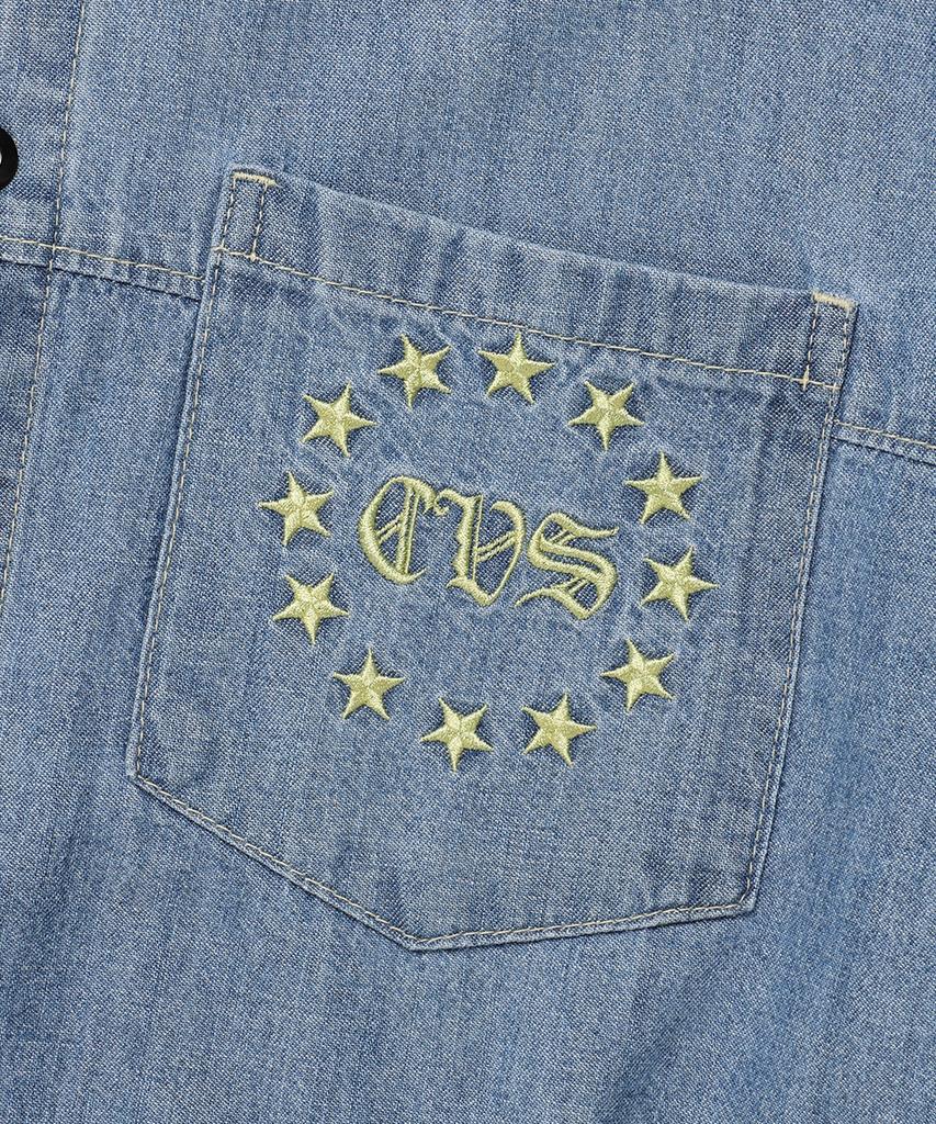 CAVISH Cvs Washed Denim Shirt Blue(Cv2Dfuw301A)