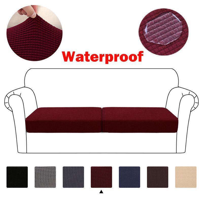 Waterproof Sofa Seat Cushion Cover Stretchy And Soft Material Choose From 13 Colors