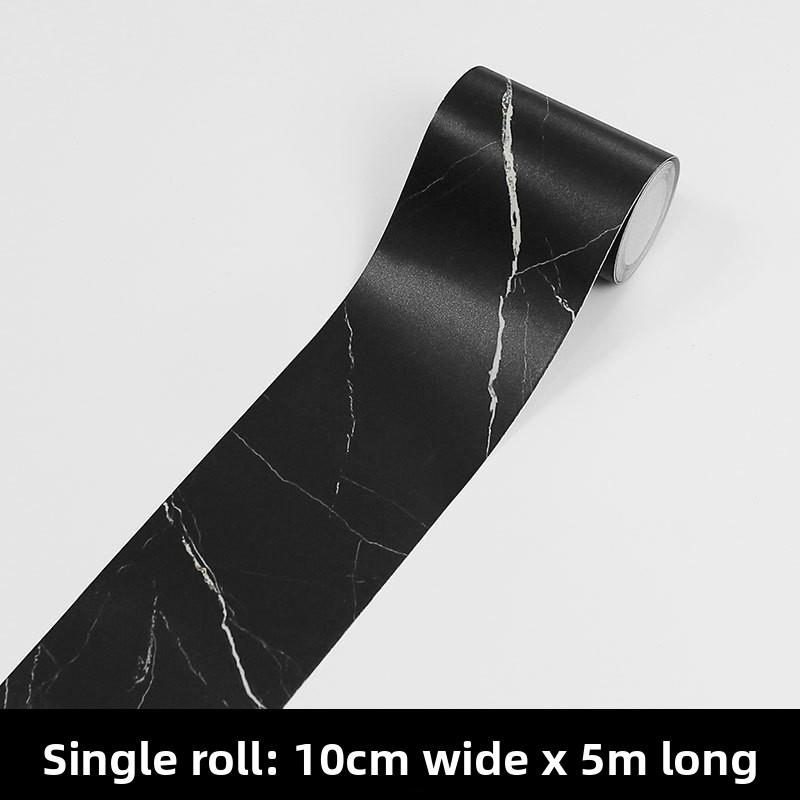 Bathroom Waist Line Sticker Self-adhesive Waterproof Living Room Bedroom Kitchen Skirting Line Tile Sticker Pvc Wallpaper Decorative Wall Sticker