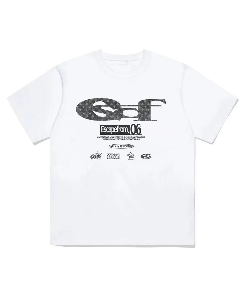 Y2k Tshirts Tops Casual Summer Fashion Classic Letter Logo Versatile Loose Comfort Shortsleeved Print Cotton Tshirt Unisex
