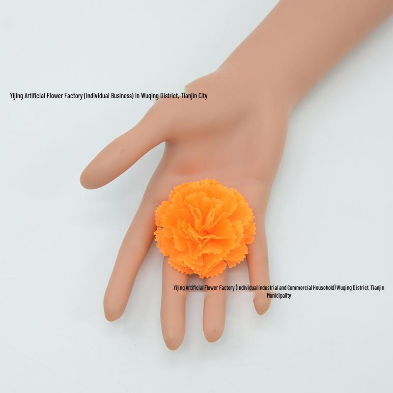 5cm Silk Carnation Marigold Wreath Flower Ball Pendant for Door Frames & DIY Decor