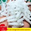 White Barbed Plastic Expansion Tube Curtain Rod Screw Set