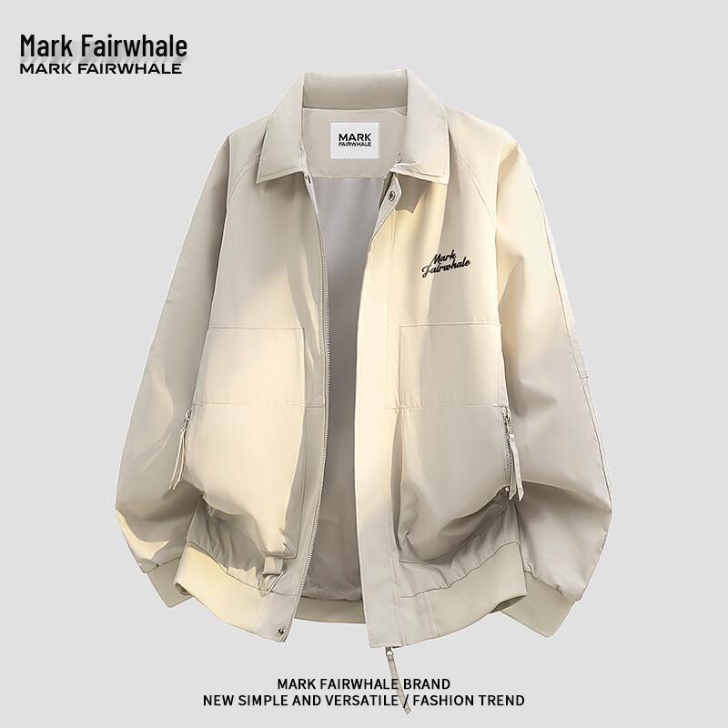 MARK FAIRWHALE Men's Casual Lapel Flight Jacket
