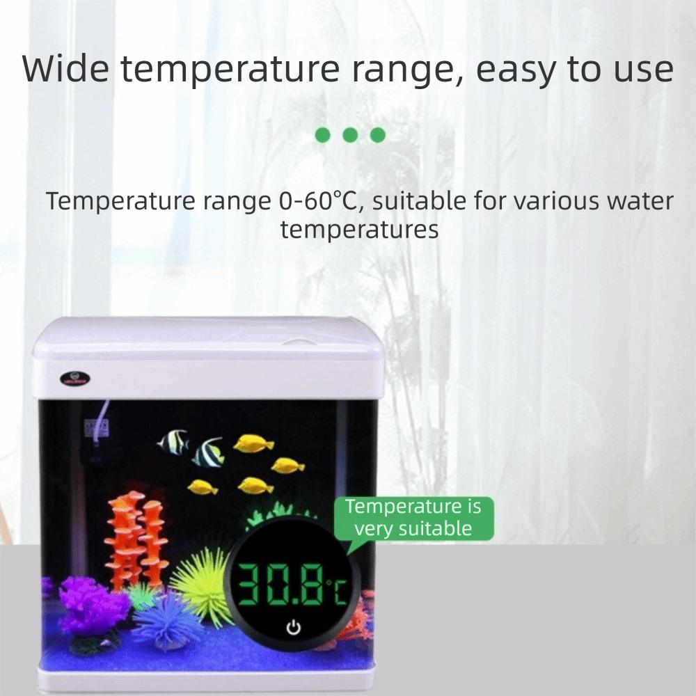 Cordless Fish Tank Thermometer Self-Adhesive Temperature Control Meter  Reptile Tank
