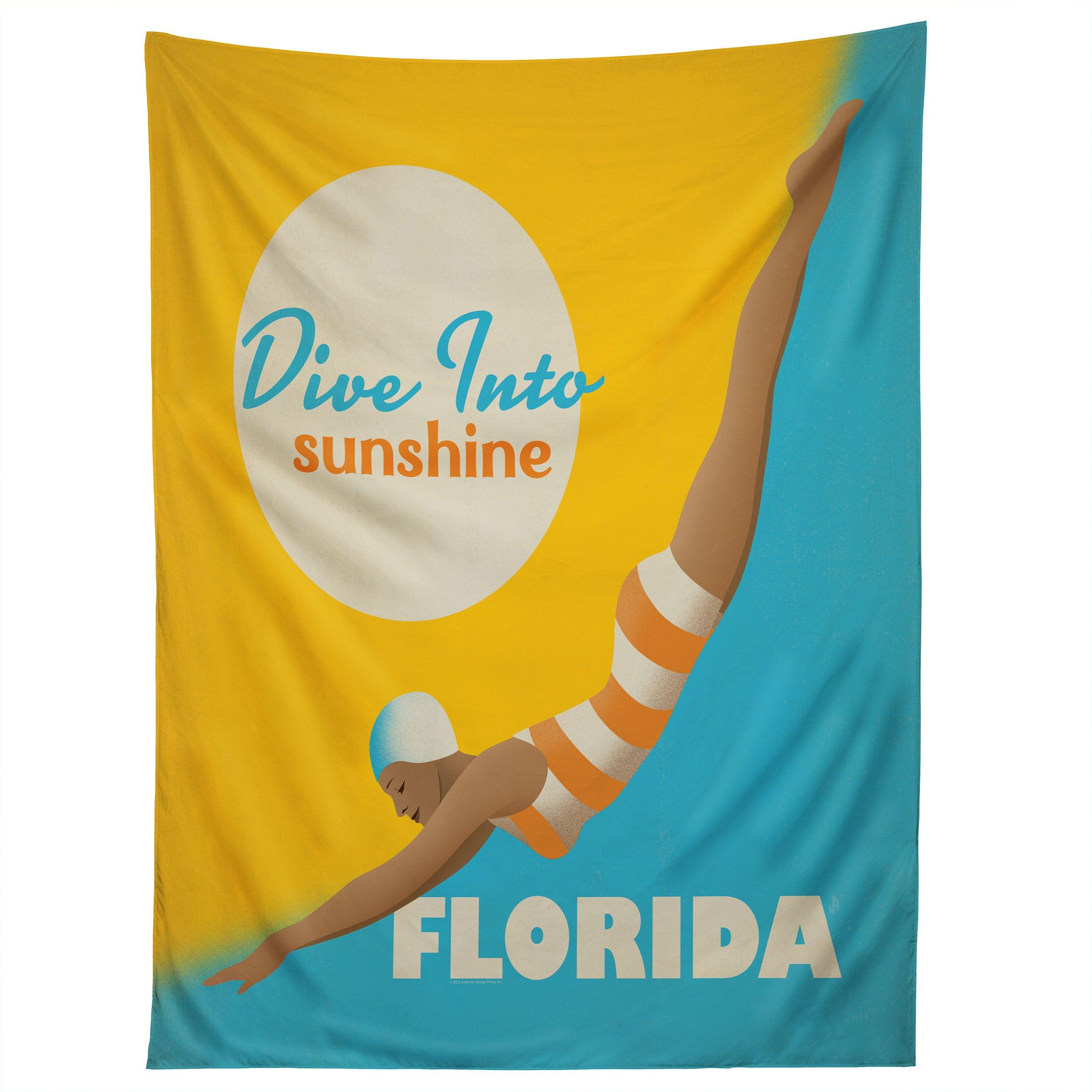 DIVE FLORIDA tapestry 75x100