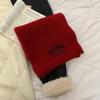 Scarf women's winter versatile warm couple student neck protection imitation cashmere knitted wool girls scarf senior sense men