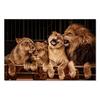 Modern Lion Family Wall Art Canvas Painting Print Posters Nature Animal Tiger Mural Pictures for Living Room Home Decoration