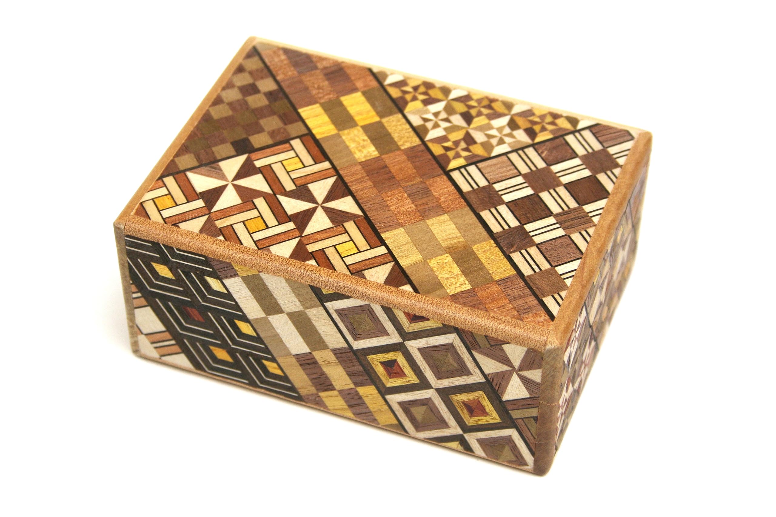 

Hakone parquet Japanese puzzle box 10 steps