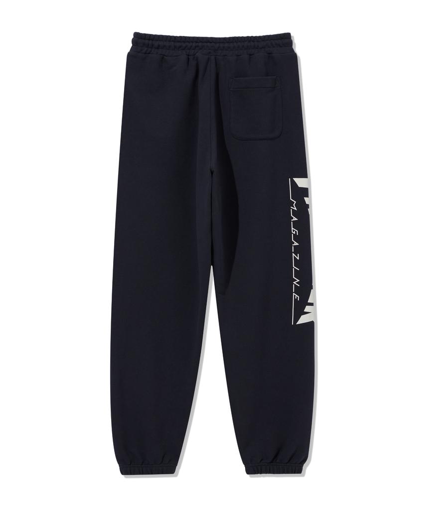 Treasure Magazine Logo Sweat Jogger Pants Navy