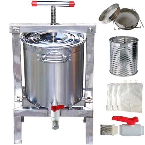 GiDoKe Honey Press, Honey Extractor, 15L Large Capacity, 7-Stage Filtration, Manual Honey Press for Honey/Beeswax/Wax, Beekeeping Equipment, Manual De