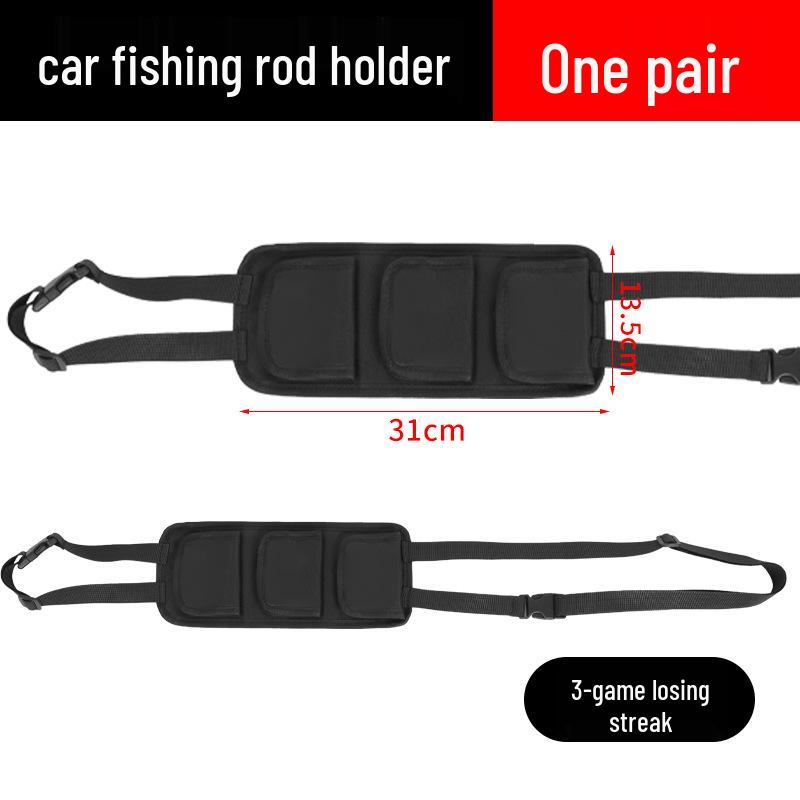 

Автомобильная стойка для удочек на заднее сиденье: Регулируемые ремешки на липучке для хранения и фиксации