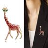 Blucome Vintage Personality Accessories Giraffe Brooch Cute Suit Coat Versatile Women Fashion Buttons