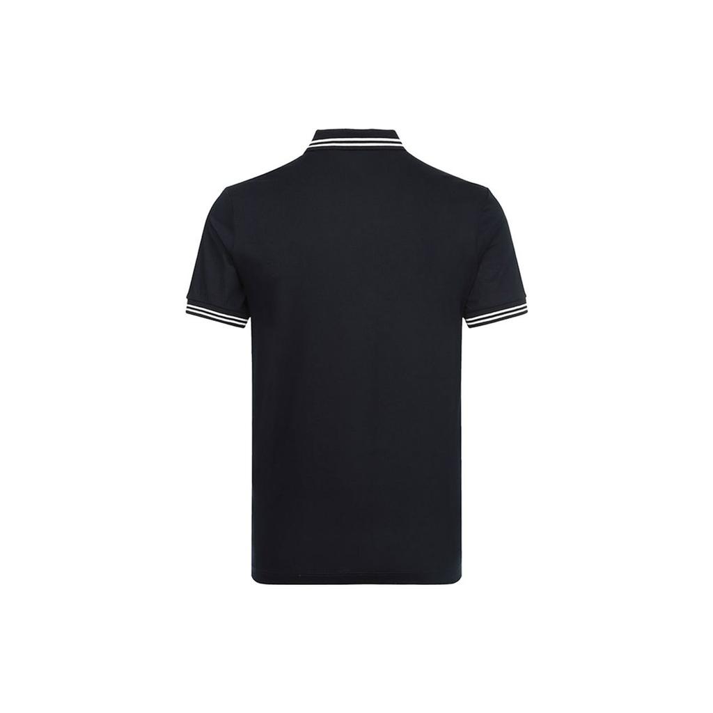 Emporio Armani Blended Short Sleeve Polo Shirt Men Tops Navy-Blue 3G1FL0-1JBQZ-0920