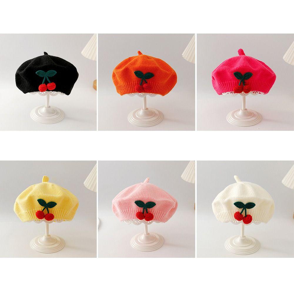 Kawaii Knit Beanie Cap Artist Toddler Princess Painter Cap  for Little Boys Girls