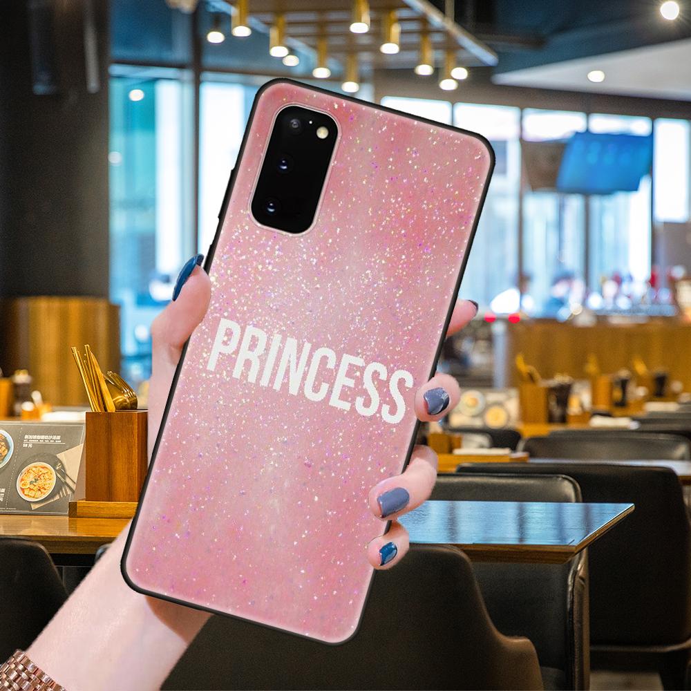 Phone Case For SamSung Galaxy S Note 21 20 10 9 8 7 6  Plus Edge E Lite Ultra Black Cover Back Art Hoesjes Tpu Pink Queen