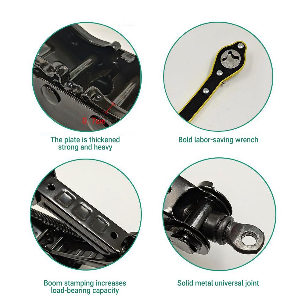 Macacos Manuais Mecânicos Tipo Tesoura Com Base Estabilizadora E Chave de Catraca Para Troca de Pneu de Carro/SUV E Reparo de Emergência na Estrada