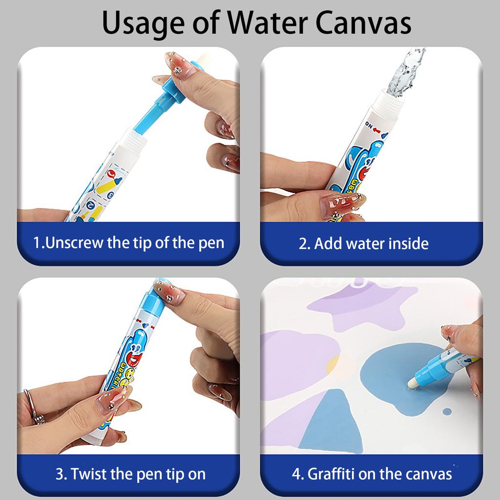Magical Water Canvas, Magic Water Painting Pad, Children'S Drawing, Repeated Graffiti, Water Painting Carpet Toy