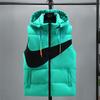 Mens Camo Puffer Vest Thick Winter Casual Stand Collar Zip Up Hooded Sleeveless Jacket