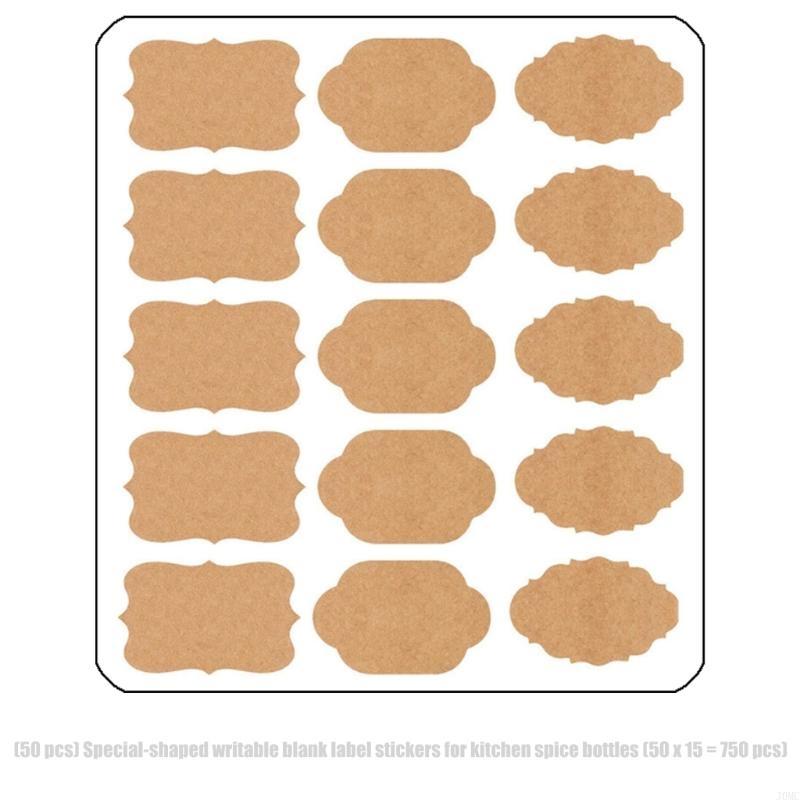 500Pcs Label Sticker Adhesive Gift Tages Sticker Krafts Label Sticker for Pantries,Masons Jar,Canning,Spices Bottles J0MC