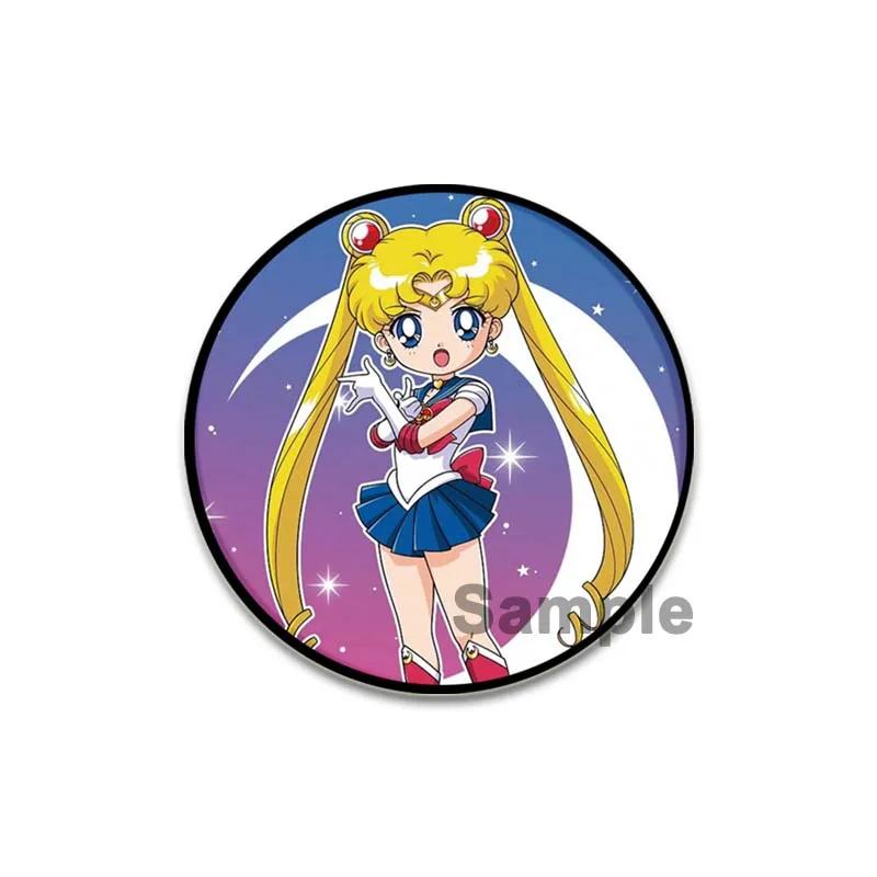 

32/44/58 мм аниме-броши «Сейлор Мун», милая мультяшная фигурка Цукино Усаги, Чибиуса, Ами Рей, Макото, значок, брошь, булавка на лацкан пиджака, джинсы, подарок 32mm