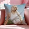 Kpop Style S-Somi Cushion Cover Breathable Linen Pillowcase Summer Odorless Eco-Friendly Invisible Zipper Washable