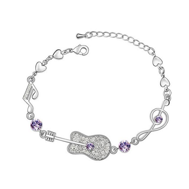 Fashion Bracelet Wedding Female Heart Crystal Bracelets For Women Luxury Temperament Silver -Color Fine Jewelry Gift