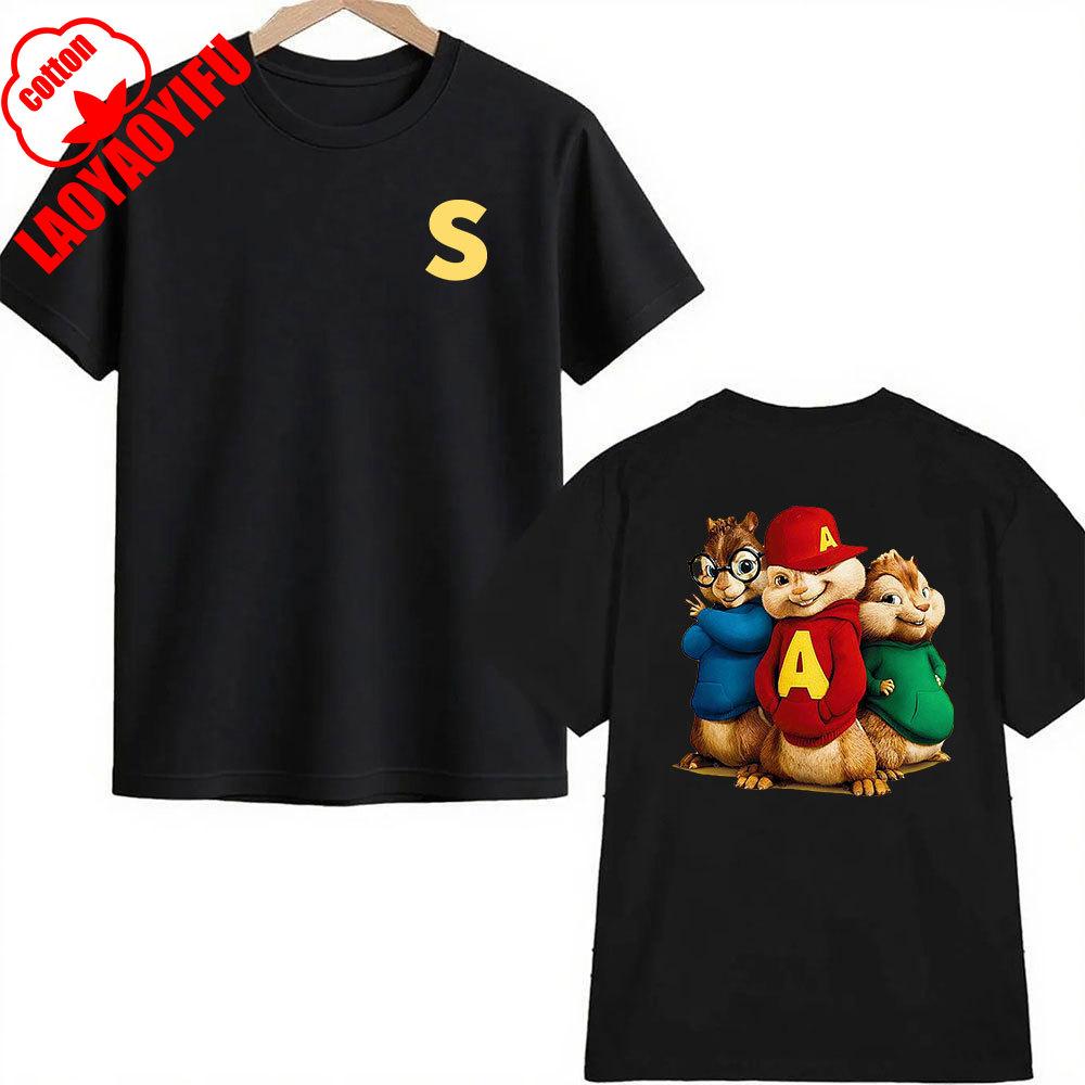 Alvin and The Chipmunks: The Squeakquel's Tshirt Men Women Manfashion 2-sided Print Shirt Is Available for Best Friend Tee Tops