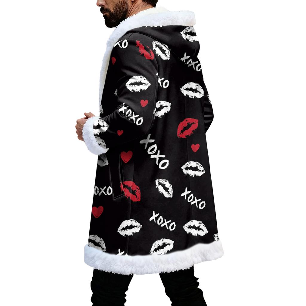 Unisex Kapuzenstrickjacke mit Taschen, Warme Oberbekleidung