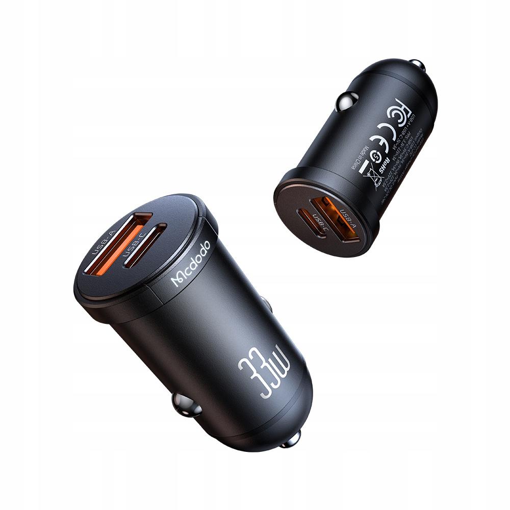 Mcdodo Powerful Fast Car Charger For Phone 2X Usb Usb-C 33W Led
