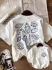 [Double-Sided Print]Summer Casual Women'S Top Hand-Drawn Style Shell Line SHELL YEAH Print Round Neck Pure Short Sleeve T-Shirt