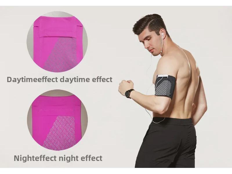 Reflective Fitness Arm Bag - Unisex Elastic Sports Sleeve for Running & Small Essentials