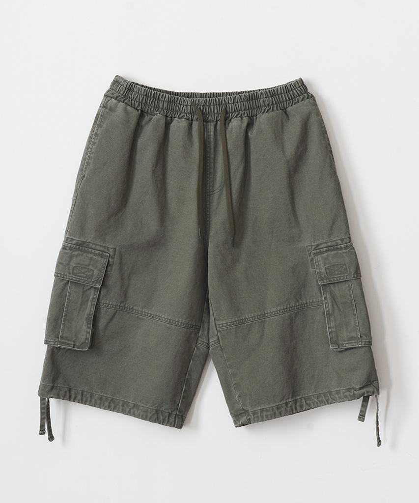 TAKEASY Vintage Washed Cotton Cargo Pants (Khaki)