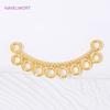 29.2mm*11.8mm 18K Gold Plated Connector Charms For Necklace Making,Connectors For Jewelry,DIY Bracelet Making Supplies
