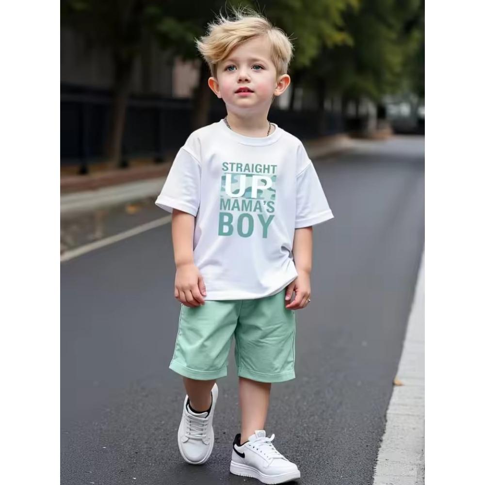 Summer New Fashion Trends Summer Children 3D Printed T-shirt Top Short Sleeve + Shorts Novel New Casual Children's Suit