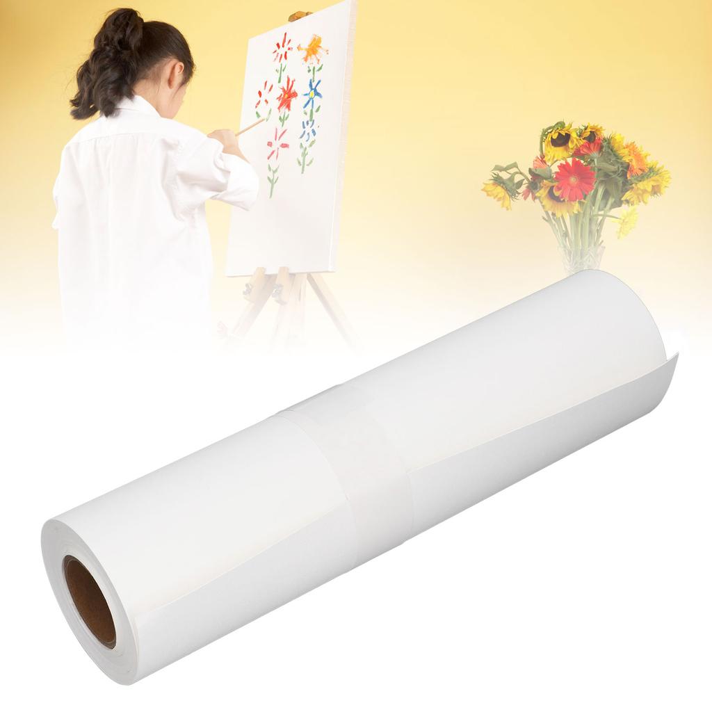 Watercolor Paper Roll 10m Length White Semi Cotton Washable Tr Resistant Art Paper for Painting Drawing Scrapbooking